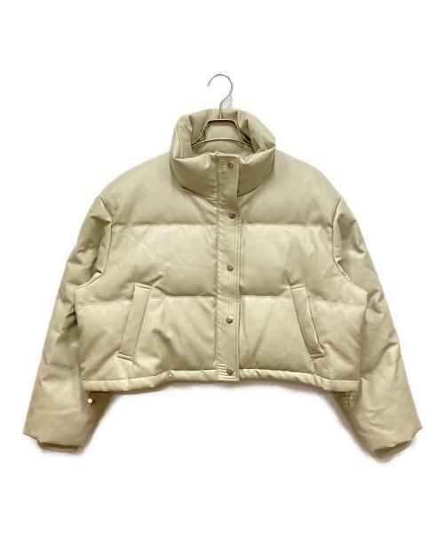 EMODA（エモダ）EMODA (エモダ) フェイクレザーショートダウン ベージュ サイズ:FREEの古着・服飾アイテム