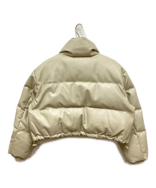 EMODA（エモダ）EMODA (エモダ) フェイクレザーショートダウン ベージュ サイズ:FREEの古着・服飾アイテム