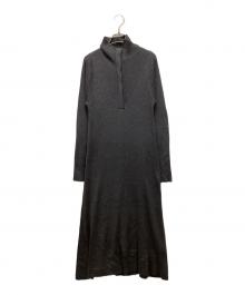 crewre（クルー）の古着「フロントフライニットワンピース」｜グレー