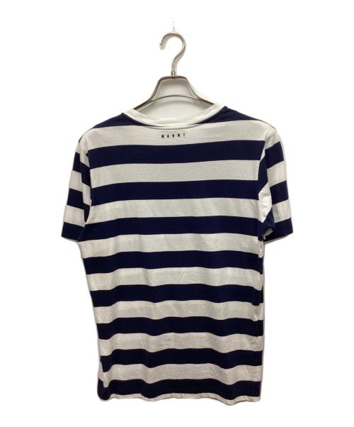 MARNI（マルニ）MARNI (マルニ) ボーダーカットソー ネイビー サイズ:44の古着・服飾アイテム