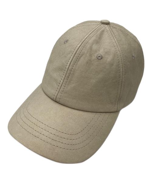 BOTTEGA VENETA（ボッテガベネタ）BOTTEGA VENETA (ボッテガベネタ) LEATHER BASEBALL CAP/レザーベースボールキャップ ベージュ サイズ:Mの古着・服飾アイテム