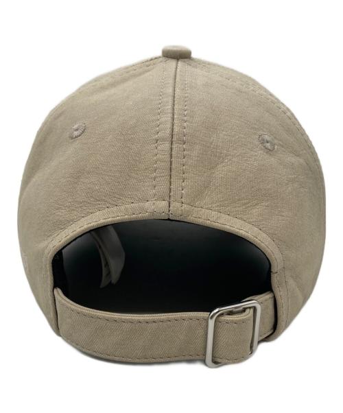 BOTTEGA VENETA（ボッテガベネタ）BOTTEGA VENETA (ボッテガベネタ) LEATHER BASEBALL CAP/レザーベースボールキャップ ベージュ サイズ:Mの古着・服飾アイテム