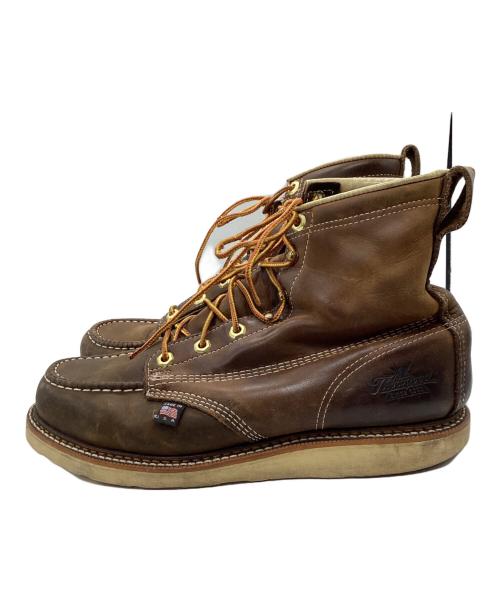THOROGOOD（ソログッド）THOROGOOD (ソログッド) モックトゥブーツ ブラウン サイズ:30.5の古着・服飾アイテム