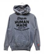 HUMAN MADEヒューマンメイド）の古着「Futuristic Teenagers Pullover Hoody(ヒューチャリスティックティーンエイジャーフーディ)」｜ブルー