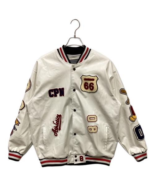 BOLINI BOLINI（ボリーニ ボリーニ）BOLINI BOLINI (ボリーニ ボリーニ) パッチブルゾン ホワイト サイズ:50の古着・服飾アイテム