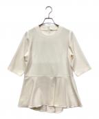 SOEJUソージュ）の古着「ペプラムチュニックブラウス」｜ホワイト