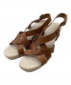 COLE HAANコールハーン）の古着「ウェッジソールサンダル」｜ブラウン