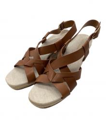 COLE HAAN（コールハーン）の古着「ウェッジソールサンダル」｜ブラウン