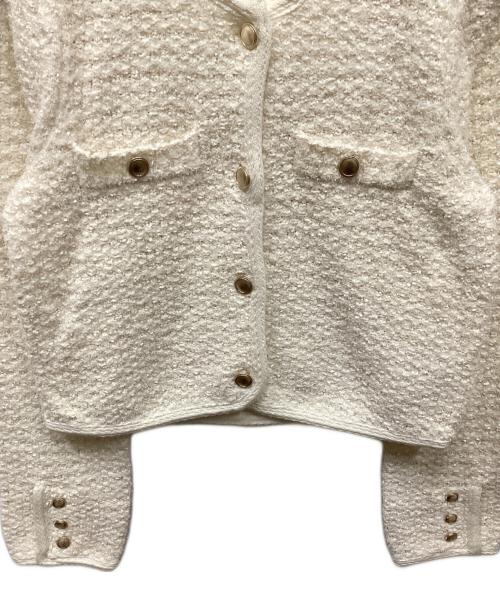 Snidel（スナイデル）Snidel (スナイデル) ツイードニットカーディガン ホワイト サイズ:Freeの古着・服飾アイテム