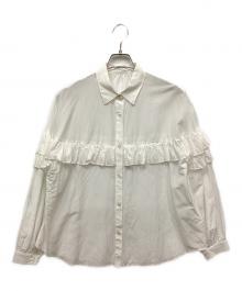 GALLARDA GALANTE（ガリャルダガランテ）の古着「コットンシルクフリルブラウス」｜ホワイト