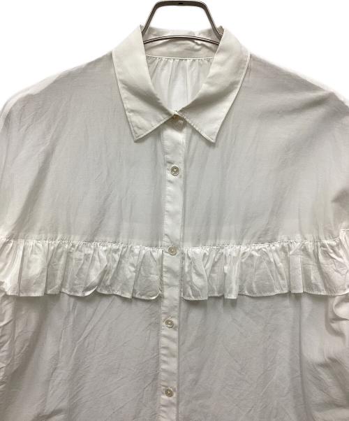 GALLARDA GALANTE（ガリャルダガランテ）GALLARDA GALANTE (ガリャルダガランテ) コットンシルクフリルブラウス ホワイト サイズ:FREEの古着・服飾アイテム