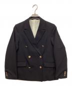 Snidelスナイデル）の古着「Sustainaイレギュラー金ボタンジャケット」｜ブラック