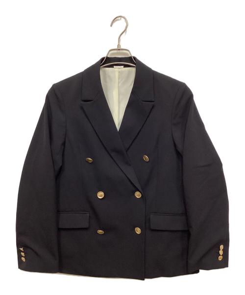 Snidel（スナイデル）Snidel (スナイデル) Sustainaイレギュラー金ボタンジャケット ブラックの古着・服飾アイテム