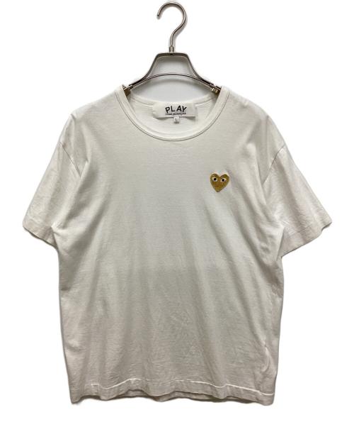 PLAY COMME des GARCONS（プレイコムデギャルソン）PLAY COMME des GARCONS (プレイ コムデギャルソン) ワッペンTシャツ ホワイト サイズ:Lの古着・服飾アイテム