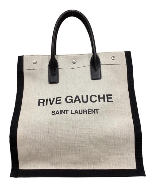 Saint Laurent Paris（サンローランパリ）Saint Laurent Paris (サンローランパリ) RIVE GAUCHEキャンバストートバッグ アイボリーの古着・服飾アイテム