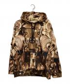 BURBERRYバーバリー）の古着「Total Pattern Pullover Hoodie/トータルパターンプルオーバーフーディー トータルパターンプルオーバーフーディ」｜ブラウン