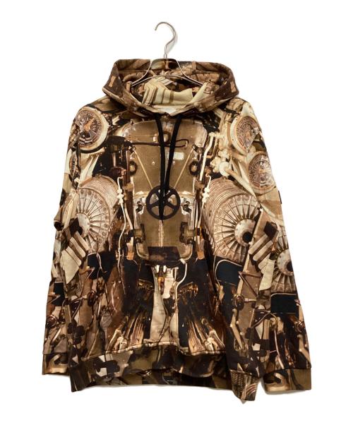 BURBERRY（バーバリー）BURBERRY (バーバリー) Total Pattern Pullover Hoodie/トータルパターンプルオーバーフーディー トータルパターンプルオーバーフーディ ブラウン サイズ:Lの古着・服飾アイテム