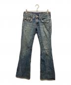 TRUE RELIGIONトゥルー レリジョン）の古着「ローライズブーツカットジーンズ」｜インディゴ