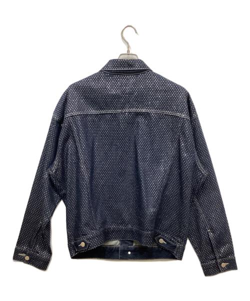 ZARA（ザラ）ZARA (ザラ) ラインストーンデニムジャケット インディゴ サイズ:Lの古着・服飾アイテム