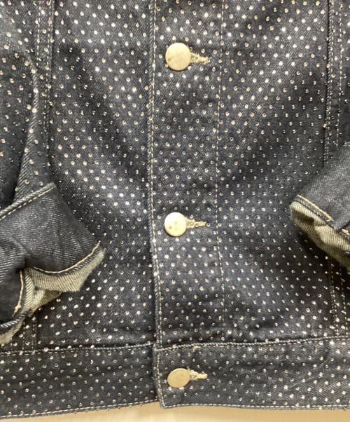 ZARA（ザラ）ZARA (ザラ) ラインストーンデニムジャケット インディゴ サイズ:Lの古着・服飾アイテム