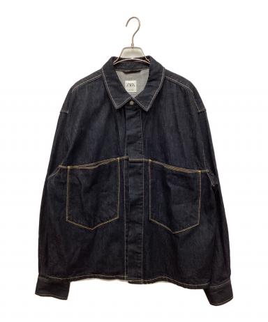 中古・古着通販】ZARA (ザラ) デニムジャケット インディゴ サイズ:L