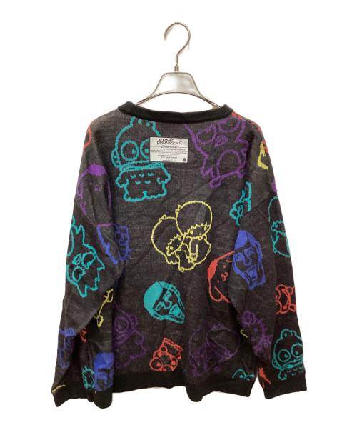 PUNK DRUNKERS（パンクドランカーズ）PUNK DRUNKERS (パンクドランカーズ) Sanrio (サンリオ) コラボジャガードニット ブラック サイズ:XLの古着・服飾アイテム