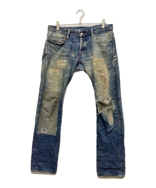 Hysteric Glamour（ヒステリックグラマー）Hysteric Glamour (ヒステリックグラマー) デニムパンツ　NOBU REMAKE ノブリメイク インディゴ サイズ:34の古着・服飾アイテム
