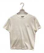 A.P.C.アーペーセー）の古着「刺繍ロゴTシャツ/シシュウロゴティーシャツ」｜ホワイト×シルバー