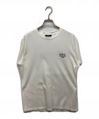 A.P.C.アーペーセー）の古着「刺繍ロゴTシャツ/RUE MADAME PARIS」｜ホワイト×ネイビー