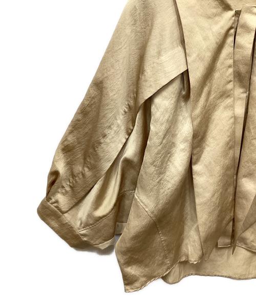 MIESROHE（ミースロエ）MIESROHE (ミースロエ) ボウタイコクーンブラウス ゴールド サイズ:FREEの古着・服飾アイテム