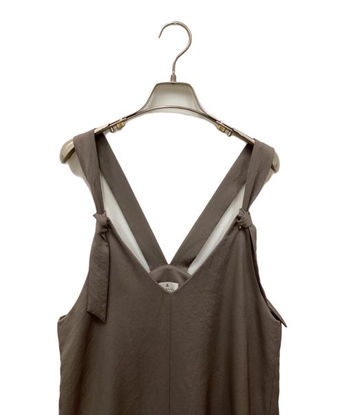 LANVIN en Bleu（ランバンオンブルー）LANVIN en Bleu (ランバンオンブルー) トリアセツイルノットキャミワンピース グレー サイズ:38の古着・服飾アイテム