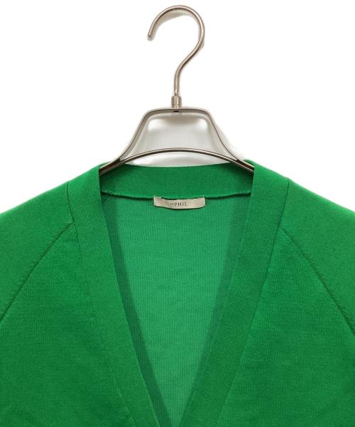 LE PHIL（ル フィル）LE PHIL (ル フィル) スリットカーディガン グリーン サイズ:FREEの古着・服飾アイテム