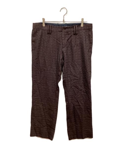 DOLCE & GABBANA（ドルチェ＆ガッバーナ）DOLCE & GABBANA (ドルチェ＆ガッバーナ) 総柄パンツ ブラウン サイズ:50の古着・服飾アイテム