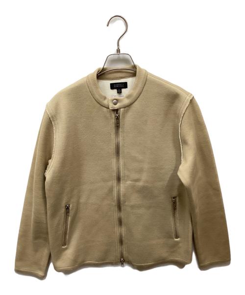 BARNEYS NEWYORK（バーニーズ・ニューヨーク）BARNEYS NEWYORK (バーニーズ・ニューヨーク) Yonetomi (ヨネトミ) ニットジャケット ベージュ サイズ:Sの古着・服飾アイテム