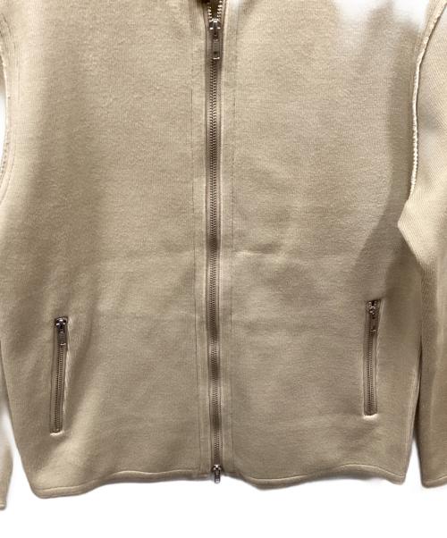 BARNEYS NEWYORK（バーニーズ・ニューヨーク）BARNEYS NEWYORK (バーニーズ・ニューヨーク) Yonetomi (ヨネトミ) ニットジャケット ベージュ サイズ:Sの古着・服飾アイテム