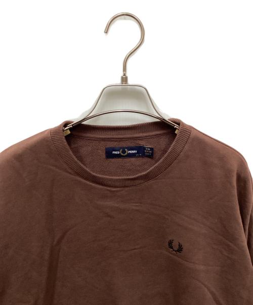 FRED PERRY（フレッドペリー）FRED PERRY (フレッドペリー) Tipped Sweatshirt/ティップドスウェットシャツ ブラウン サイズ:10の古着・服飾アイテム