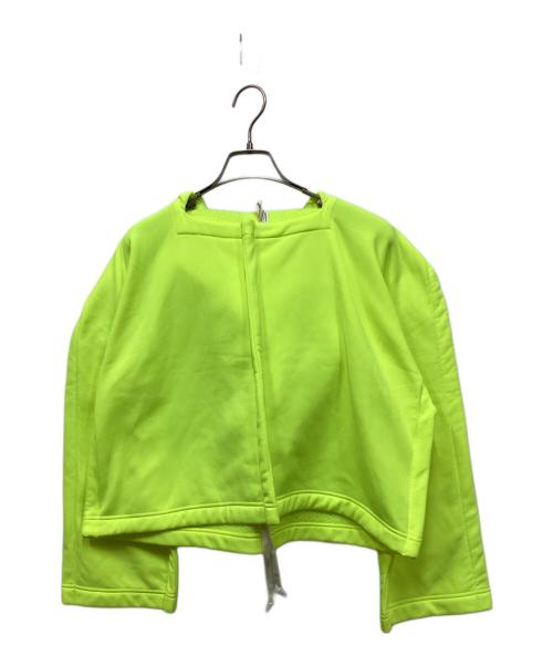 COMME des GARCONS（コムデギャルソン）COMME des GARCONS (コムデギャルソン) Cropped Hoodie 'Fluorescent Yellow'/クロップドフーディー イエロー サイズ:Sの古着・服飾アイテム