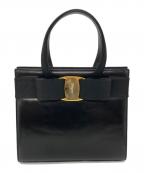 Salvatore Ferragamoサルヴァトーレ フェラガモ）の古着「ヴァラリボンハンドバッグ」｜ブラック