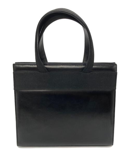 Salvatore Ferragamo（サルヴァトーレ フェラガモ）Salvatore Ferragamo (サルヴァトーレ フェラガモ) ヴァラリボンハンドバッグ ブラックの古着・服飾アイテム