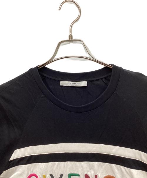GIVENCHY（ジバンシィ）GIVENCHY (ジバンシィ) ロゴエンブロイダリーTシャツ ブラック サイズ:XXLの古着・服飾アイテム