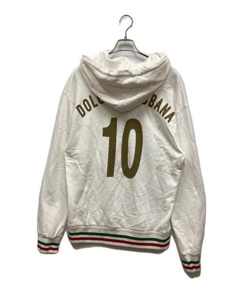 DOLCE & GABBANA（ドルチェ＆ガッバーナ）DOLCE & GABBANA (ドルチェ＆ガッバーナ) プルオーバーパーカー ホワイト サイズ:46の古着・服飾アイテム