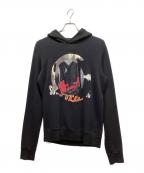 Maison Margielaメゾンマルジェラ）の古着「ロックモチーフパッチワークスウェットフーディ」｜ブラック