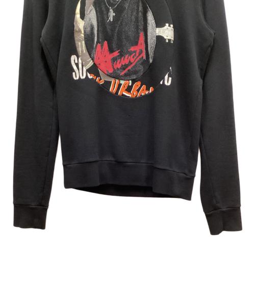 Maison Margiela（メゾンマルジェラ）Maison Margiela (メゾンマルジェラ) ロックモチーフパッチワークスウェットフーディ ブラック サイズ:44の古着・服飾アイテム