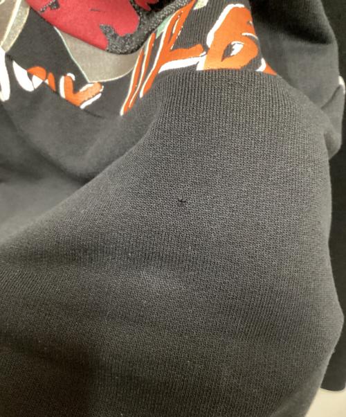 Maison Margiela（メゾンマルジェラ）Maison Margiela (メゾンマルジェラ) ロックモチーフパッチワークスウェットフーディ ブラック サイズ:44の古着・服飾アイテム