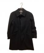 BURBERRY BLACK LABELバーバリーブラックレーベル）の古着「カシミヤ混ステンカラーコート」｜ブラック