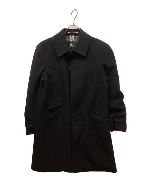 BURBERRY BLACK LABEL（バーバリーブラックレーベル）BURBERRY BLACK LABEL (バーバリーブラックレーベル) カシミヤ混ステンカラーコート ブラック サイズ:Lの古着・服飾アイテム