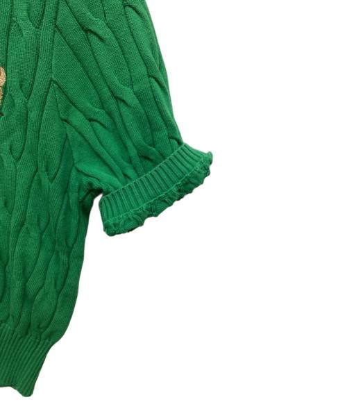 Lily Brown（リリーブラウン）Lily Brown (リリーブラウン) Lily Bearケーブルニットプルオーバー グリーン サイズ:FREEの古着・服飾アイテム