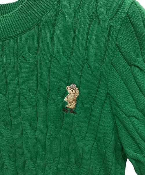 Lily Brown（リリーブラウン）Lily Brown (リリーブラウン) Lily Bearケーブルニットプルオーバー グリーン サイズ:FREEの古着・服飾アイテム
