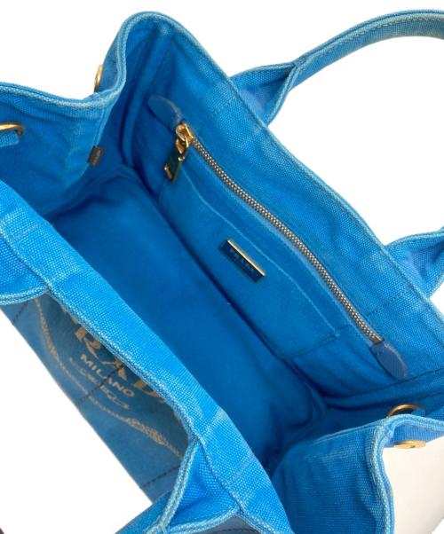 PRADA（プラダ）PRADA (プラダ) カナパミニトートバッグ ブルーの古着・服飾アイテム