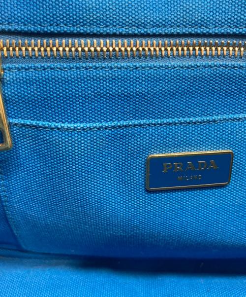 PRADA（プラダ）PRADA (プラダ) カナパミニトートバッグ ブルーの古着・服飾アイテム